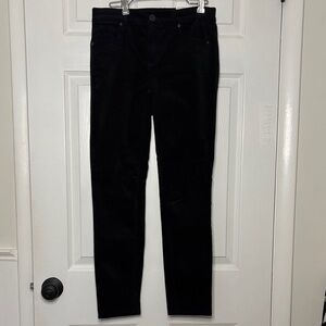 Loft Black Velvet Skinny Jeans